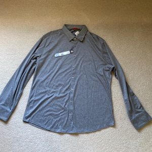 Stone Rose Syntrel Grey Melange Knit shirt XXL